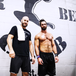 she-is-a-saucey:  rollins-central:@RogueFitness: @WWERollins and @WWECesaro stopped by Rogue HQ to train before WWE Raw tonight in Columbuschocolate-berry23