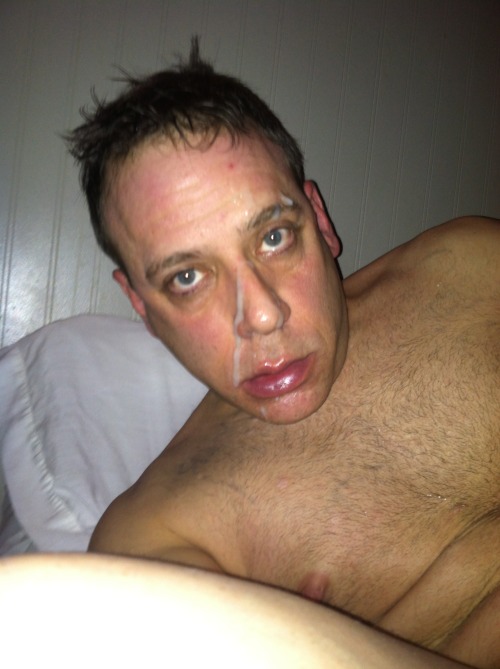 Up close and personal of the little cum princess&#8230;..He LOVES to be covered in hot man cream. Fucking PATHETIC as hell! I hope everyone sees this and really finds out what kind of DIRTY fag/slut Jeff Is!