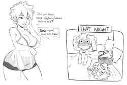 syqiten: sleepover.  poor deku, between mitsuki and all might he can never get a good nights sleep. my hero won the poll, expect some more doodles ^^ 