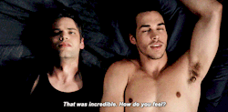 rwfan11:  chriswoods:AU in which Winn’s first time with a guy, who happens to be Mon-El, doesn’t go as painless as he thought it would have been. @jace-hero 