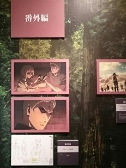 SnK News: SnK Season 2 Backgrounds and Character/Costume Design at Shingeki no Kyojin FESTAThe SnK Season 2 FESTA opened today in Japan, and here are first looks at the some backgrounds and character/costume designs displayed within, including those of