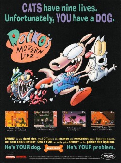 vgprintads:  &ldquo;Rocko’s Modern Life&rdquo; via oldgamemags:  Rocko’s Modern Life for your SNES! Follow oldgamemags on Tumblr for more awesome scans from yesteryear! 