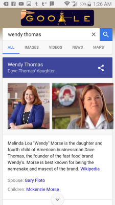 tompleton: hamtigers:   my-little-ninja: PSA: Wendy Thomas is a real person and not just a made up mascot  I can only infer from this post that people are sexualizing the Wendy’s girl and I am so glad it have not seen any of it on my dash I’m proud