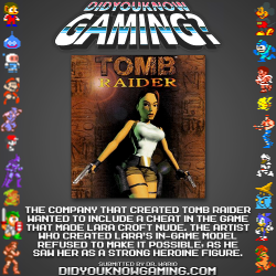 didyouknowgaming:  Tomb Raider.  Source.  REALLY NOW?! A dumb, blank slate of a personality, if you can call it that, bimbo that only says &ldquo;hmm&rdquo; all the time is a &ldquo;strong heroine&rdquo;? Yeah, next thing we know Courtney Love&rsquo;s