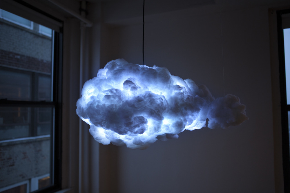 sagansense:  itscolossal:  The Cloud: An Interactive Thunderstorm in Your House   We might try to re-create nature, but we’ll never be successful. We might be able to create a symbol of nature and hang it from our ceiling, but it will never replicate the grandeur and beauty of nature.