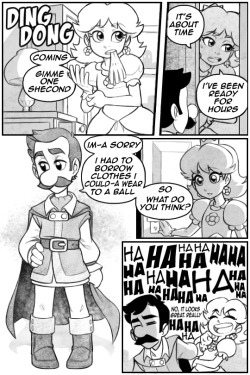 guilherme-rm: Luigi Daisy comic I made that big Luigi drawing and decided to turn it into a one page comic. *Internet poits for figuring out who’s oufit Luigi borrowed. (it’s nintendo) 