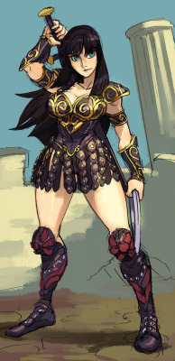 o-8:  Xena sketches and picture via Sketch Dailies. I spent too much time coloring one of these haha orz. She’s too fun to draw, perhaps I’ll finish some of the others / do more if I have time. 