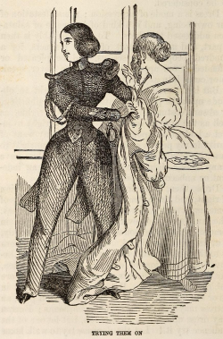 qwear: nauticx:  yesterdaysprint:    The Illustrated Book of Manners: A Manual of Good Behavior and Polite Accomplishments, 1866    NICE   A little queer fashion from the 1800’s! 