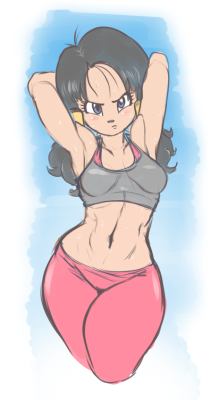 twisted-brit:Videl from DBZ after workout.
