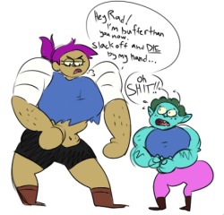 While Enid grows muscles Rad’s butt grows bigger and bigger everyday in everyway