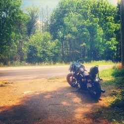 Adventure time. #dayoff #adventure #motorcycle #bikelife #harley #harleydavidson #blackonblackonblack #gorgeousday