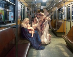 culturenlifestyle:  The Daily Life of Gods by Alexey Kondakov Ukranian art director Alexey Kondakov blends classical art with contemporary photography by inserting romantic, classic figures, such as nymphs, gods and goddesses into urban and contemporary