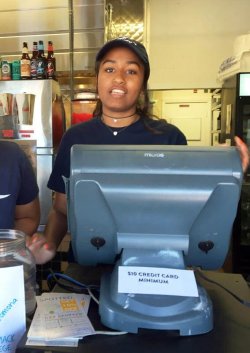 tymorrowland:  onlyblackgirl:  fvlani:  accras:  Just a regular teen…Sasha Obama’s summer job at seafood restaurant Nancy’s in Martha’s Vineyard.     When has a child of the first family ever???????  Michelle was like “So you think you just