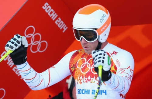 Bode Miller gears up for his first training run in Sochi.