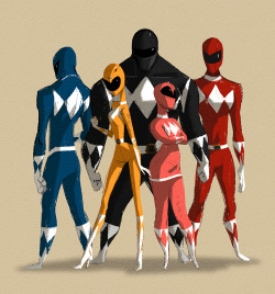 jigokuen:  Some less serious stuff, recently I’ve been through this whole nostalgia trip with stuff I grew up with. Who could leave out Mighty Morphin Power Rangers!? Edit: Now available as prints here: http://society6.com/MingjueChen Thanks! 