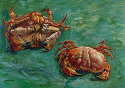artist-vangogh:  Two Crabs, 1889, Vincent van GoghMedium: oil,canvashttps://www.wikiart.org/en/vincent-van-gogh/two-crabs-1889