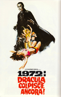 Italian poster for Dracula A.D. 1972.  From Cinema of Mystery and Fantasy by David Annan (Lorimer Publishing, 1984)  From Oxfam, Nottingham.  