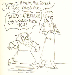 lauren-draws-things:  &ldquo;Often [Legolas] took Gimli with him when he went abroad in the land, and the others wondered at this change&rdquo; 
