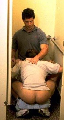 homotoiletsex:  Red-Hot Daddy pinching a loaf while getting his cock sucked dry by an anonymous boi-whore at the mall.  Girlfriend has no idea.    