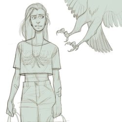 shoomlah:also have some girl-meets-hawk Animorphs fanart because 1) I cannot get enough of these two and 2) I can’t stop thinking about modern-day-Rachel fashion