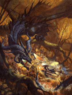 dailydragons:  Dragon’s Lair by Ralph Horsley (website | DeviantArt)