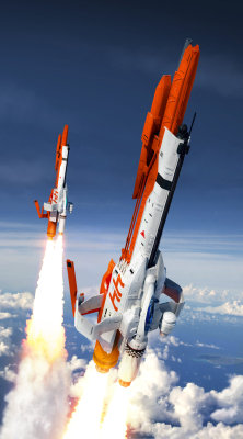 rhubarbes:  ArtStation - Space Racers, Isaac HannafordMore space ship here.