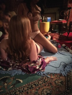 enieledamerotica:  herdirtylittleheart: “Are you going to cum right here on the floor in front of all of these people?” (Doe and Ruby share a hitachi) Sapphic Slumber Party: # 2 / All  This was so beautiful to witness.Is it spring yet?