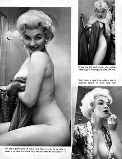 Vel Chessey appears in a pictorial found in the pages of the October ‘57 (Vol.2 - No.2) issue of ‘Glamor Parade’ magazine..