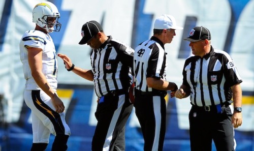 The refs botched a call that hurt the Chargers in the fourth quarter of San Diego's loss to Houston. (USATSI)