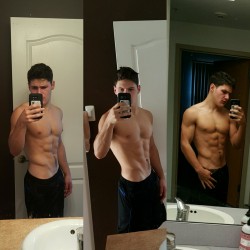musclepuppy:  shreddernaut:  Three selfies for the three fucks I never gave  ðŸ’ªðŸ‘† Gymspiration of the Day   http://imrockhard4u.tumblr.com