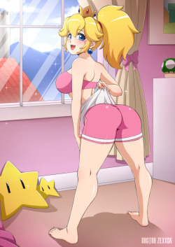doctorzexxck:    Hi everyone, this is my first time drawing princess Peach, I’m really happy for doing her, specially in a commissioned artwork :3  Thank you to the commissioner: http://black-rayal.deviantart.com/  &lt; |D’‘‘‘
