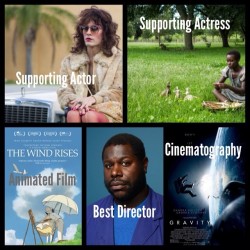 •Best Actor in a Supporting Role: Jared Leto •Best Actress in a Supporting Role: Lupita Nyong'o •Best Animated Film: The Wind Rises •Best Directing: Steve McQueen •Best Cinematography: Gravity #oscars2014 #oscarpredictions #jaredleto #lupitanyongo