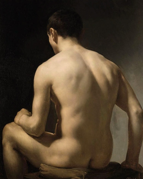 antonio-m:  ‘Academic Study’, 1840 by Édouard Antoine Naudin (1853–1939). French artist. oil on canvas.