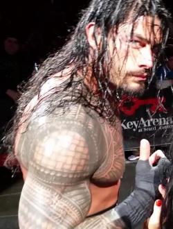 wynterwarm12:  So Roman gonna act like he can’t come out like this for us hoes watching Raw??  *sniffs indignantly*