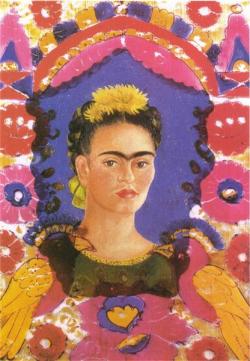 fridakahlo-art:    Self Portrait - The Frame (1938)  Frida Kahlo