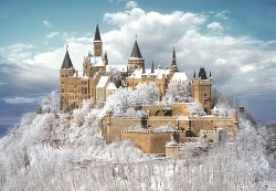 bluepueblo:  Snowy Day, Hohenzollern Castle, Germany photo via marie 