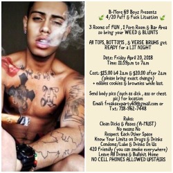 69 boyz presents: Puff and Fuxk&hellip;A 4/20 celebration!! Big Weed..Big Dixks and Big asses&hellip;cum turn up. Parties are always lit !! Best fuxk house in bmore.