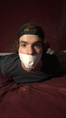 youngbondagedreams:  ducttaped:  Duct tape gagDuct tape mouth if we can get 1k like and reblog i will get fully tied up in duct tape  Challenge accepted