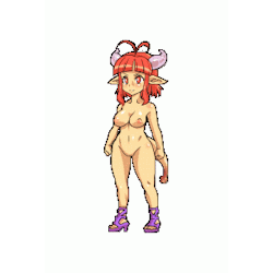 pixel-game-porn:  Player character determined busty succubus animated game sprite from Ero Eater, and yes her tail doubles as a penis for fucking females.