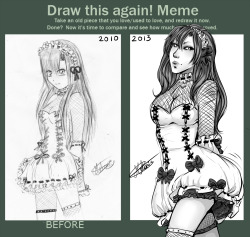 I was bored C: I love this meme, this is the 4 time I do it! 3 years since I drew the first pic&hellip;I remember perfectly that I loved to draw lolitas and other girls, really lovely &lt;3 Hope you like it ^_^
