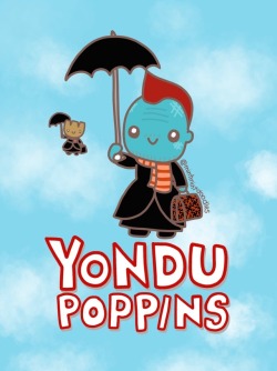 mintmintdoodles:  Yondu Poppins with bonus Baby Groot (because Baby Groot!!)