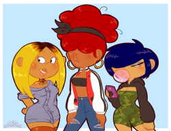 princesscallyie:    lunalonegirl said: Can you draw the kanker sisters   Decided to do racebent May, Lee, and Marie in some Instagram baddie clothes I watch too many clothing hauls Art Blog~  DAM!~ &lt; |D’‘‘‘‘