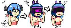 lewd-zko:  lewdsoph:first try on a comic and remembered a certain helmet @lewd-zko once made, here’s a guide on how to use it :3 I can get behind more people using z-tech