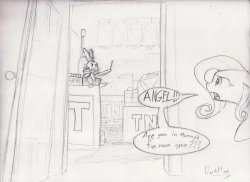 ponyconblindbagcommissions:  &ldquo;Fluttershy is secretly an arsonist&rdquo; Drawn by darkflame7 at BabsCon 2014 DeviantART Tumblr  Oh my xD