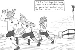 Pokemon Combat Academy, pg 48So that’s that for this chapter.  I wanted to accomplish introducing the characters, and making the team thing happen, I think I did alright on that part.  I’ll probably do a little more stuff for these guys, but for
