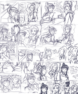 k-y-h-u:  scattered preview of panels from my modern korrasami coffee shop AU comic (inspired by madtrout’s ‘“starfucks” fanfic) that I’ve been working on for some time now…. so far I have 90% of it drafted out, still figuring out what to