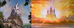 holaandrew:  skunkandburningtires:  Every Disney castle from Snow White to Frozen.  you forgot stitch’s sand castle  