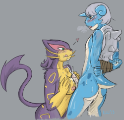 illuminaughtii:   600 Followers Raffle winner- Liepard vs. Lapras  Phew, finished this one in record time! I like how the coloring came out on it as well :U~ Anyways, congrats to the winner, and I hope you all participate in the next raffle! Have a good