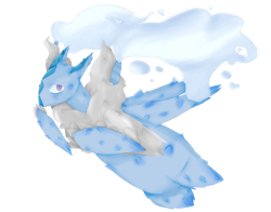 I have no idea what to call it. But it&rsquo;s a mix of Latios and Vanilluxe! So Latuxe maybe? &copy; Gamefreak, Pokemon