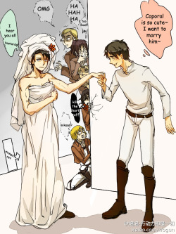cecil-lulu:  cecil-lulu:  from a Chinese artist 炮炮 on weibo, who had inspiration from Chinese college guys posting this picture with one guy using mosquito net from their dorms and made a wedding dress out of it (⊙ヮ⊙) 
